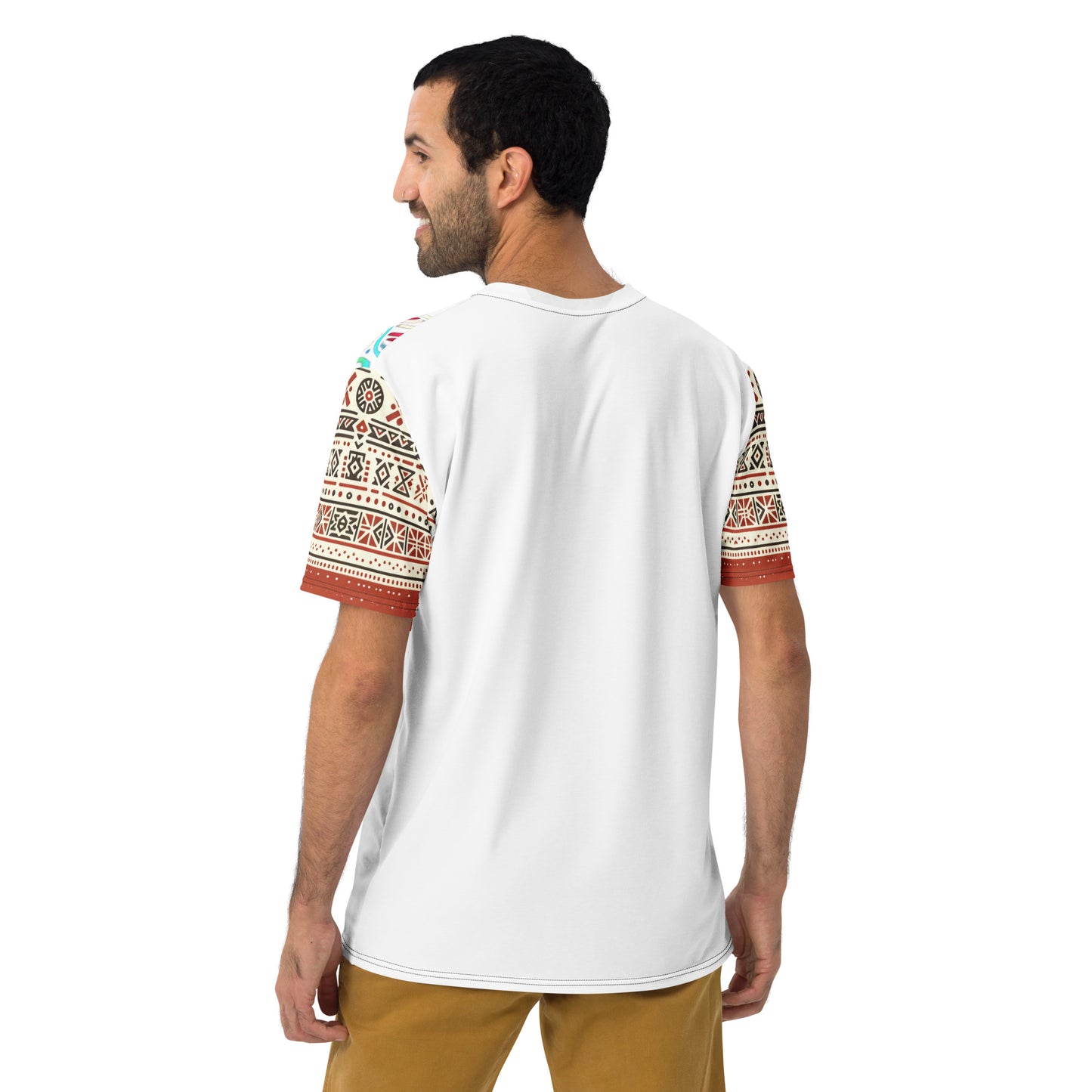 Mexican Eagle Line Art T-Shirt with Prehispanic and Folkloric Designs Men's t-shirt