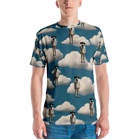 Men's t-shirt Mariachi Catrines in Magritte’s Cloudy Sky