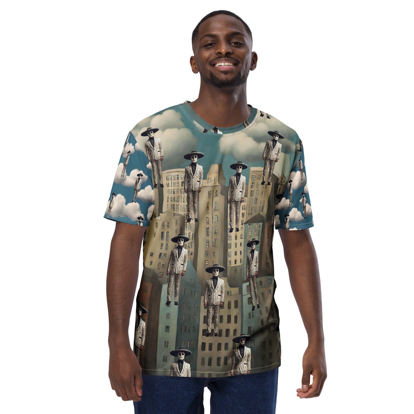 Men's t-shirt Mariachi Catrines in Magritte’s Metropolis