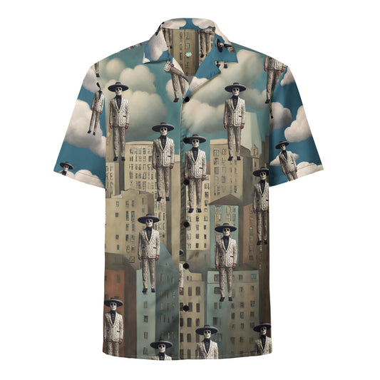 Unisex button shirt Mariachi Catrines in Magritte’s Metropolis