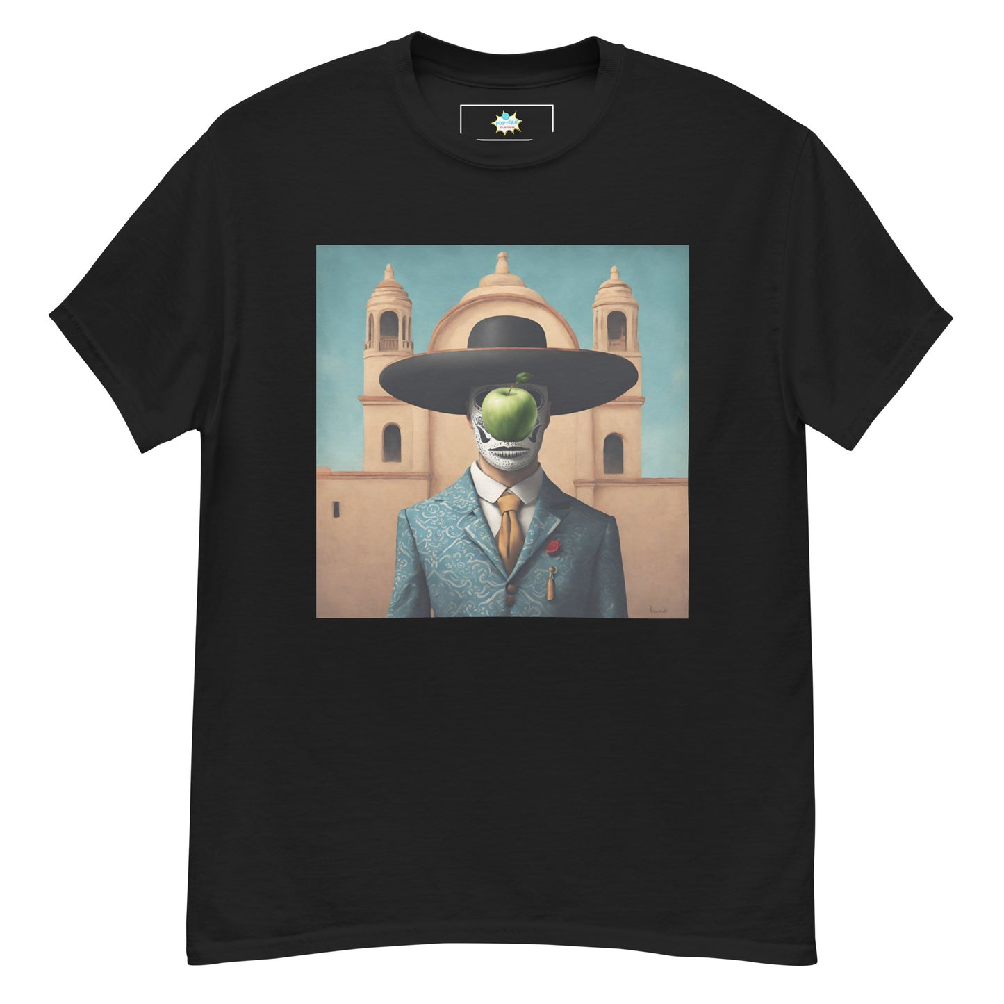 Men's classic tee Catrín Mariachi, Magritte's The son of man