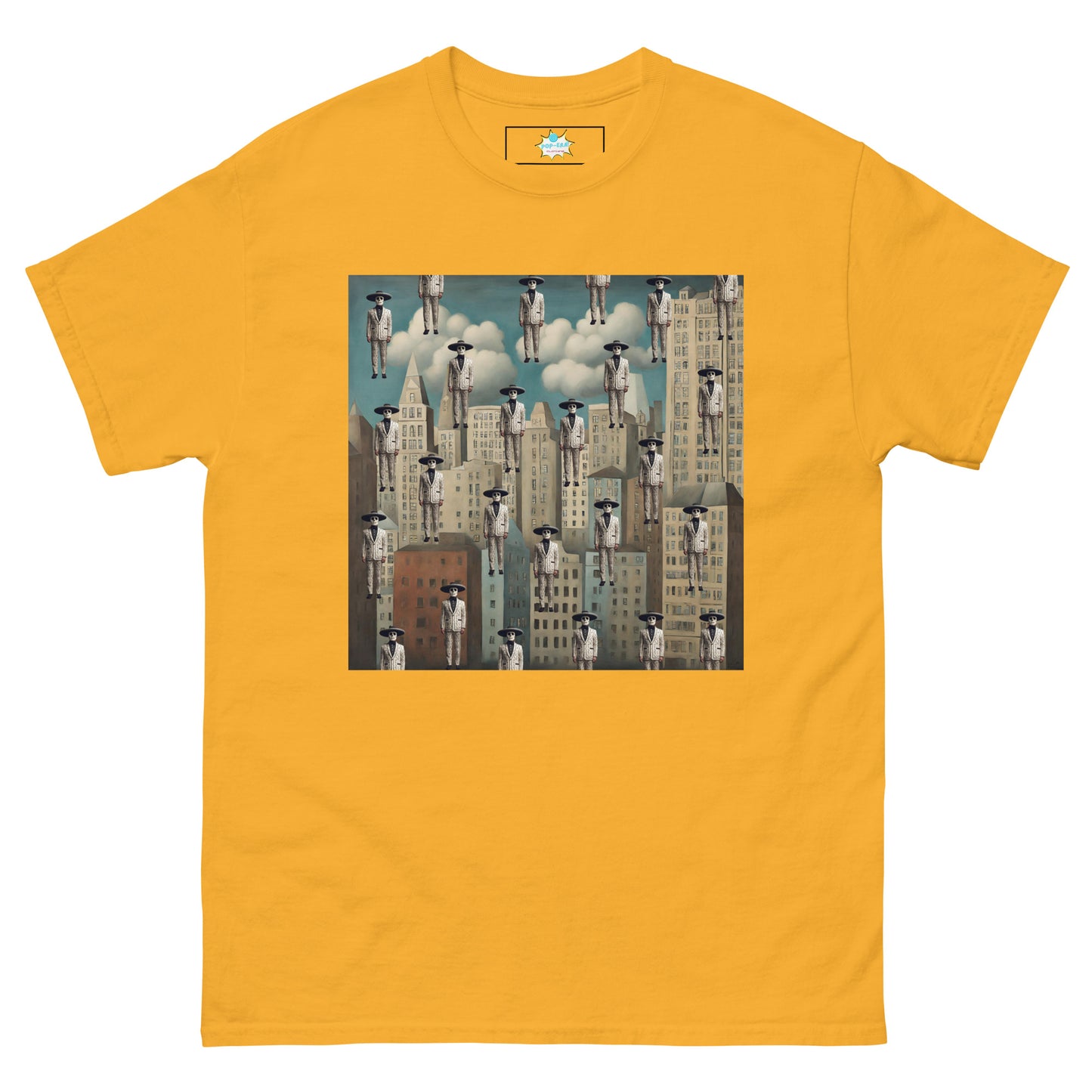 Men's classic tee Mariachi Catrines in Magritte’s Metropolis