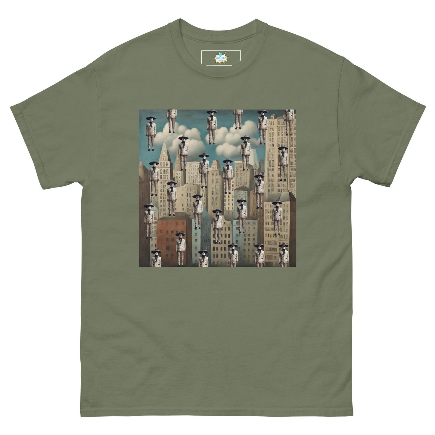 Men's classic tee Mariachi Catrines in Magritte’s Metropolis