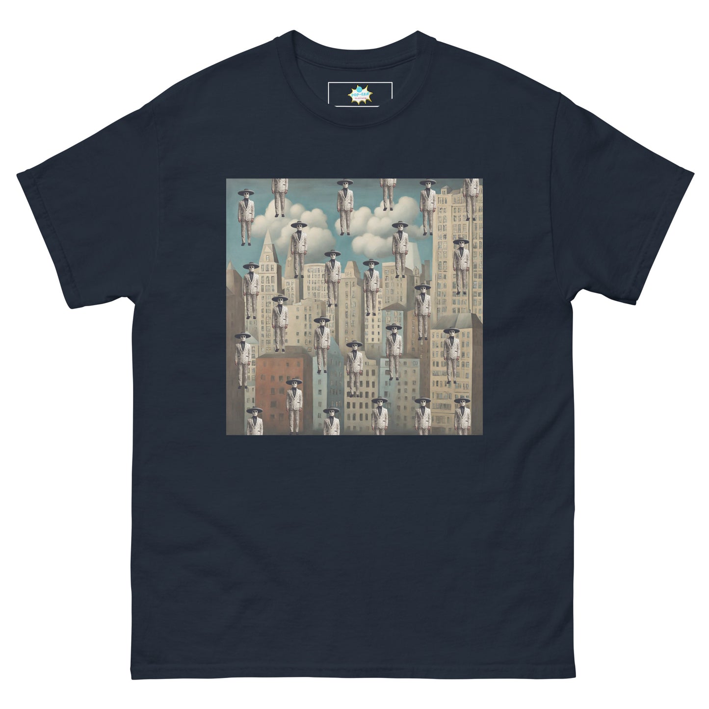 Men's classic tee Mariachi Catrines in Magritte’s Metropolis