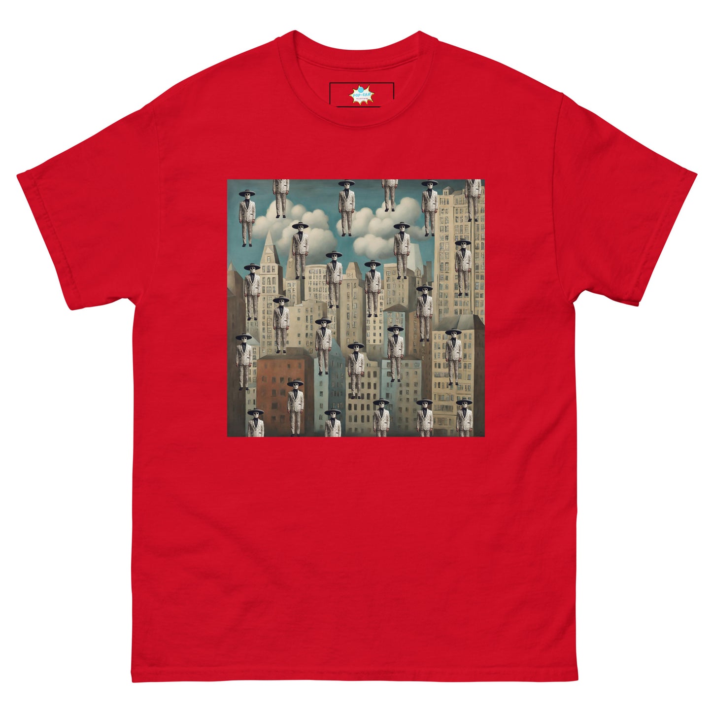 Men's classic tee Mariachi Catrines in Magritte’s Metropolis