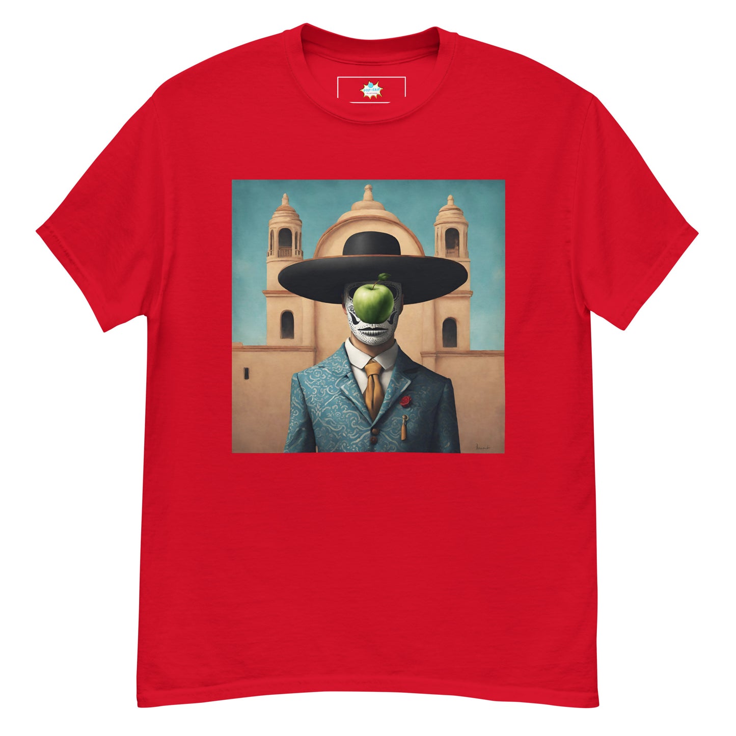 Men's classic tee Catrín Mariachi, Magritte's The son of man