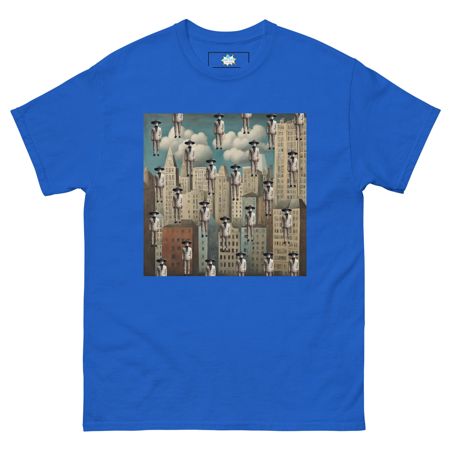 Men's classic tee Mariachi Catrines in Magritte’s Metropolis