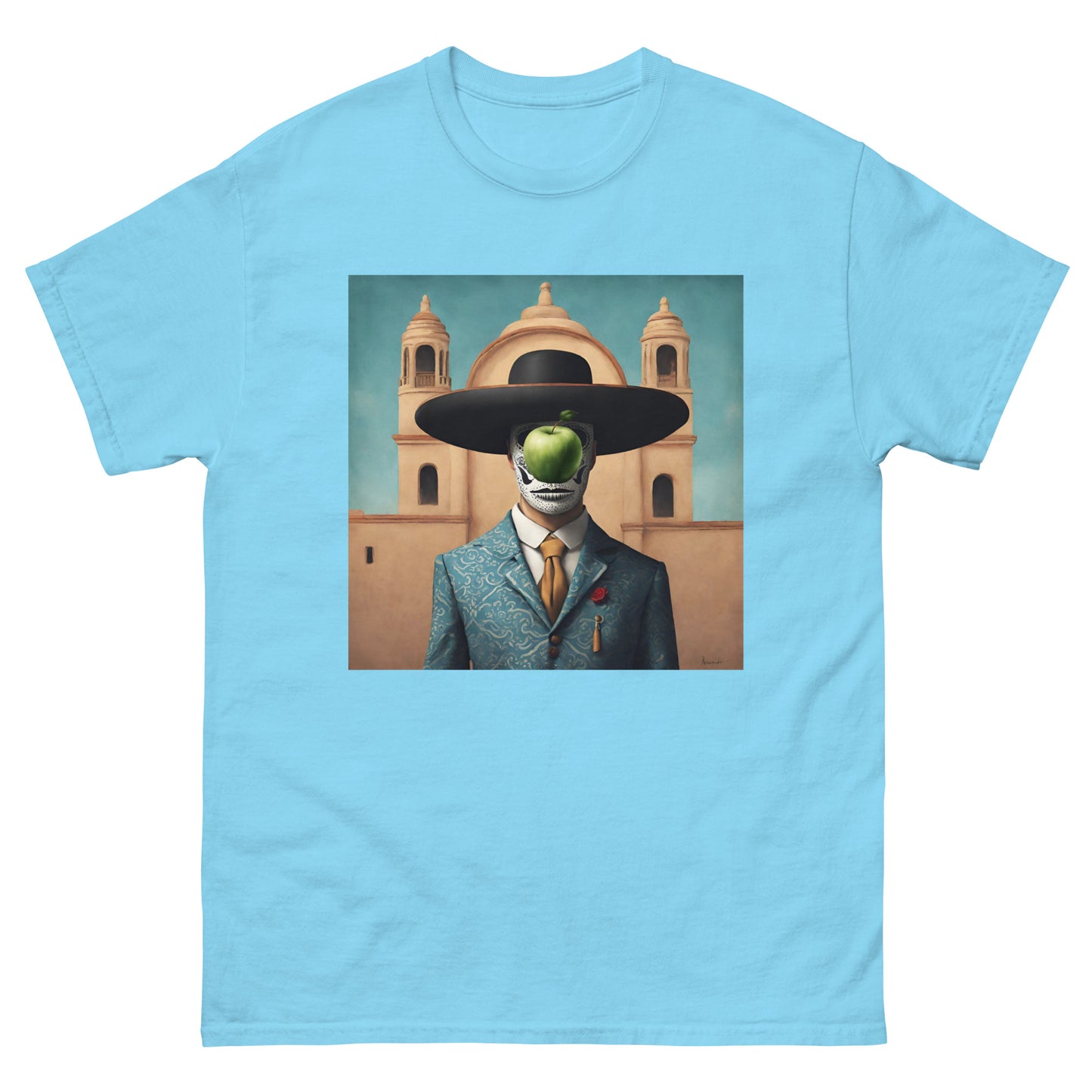 Men's classic tee Catrín Mariachi, Magritte's The son of man