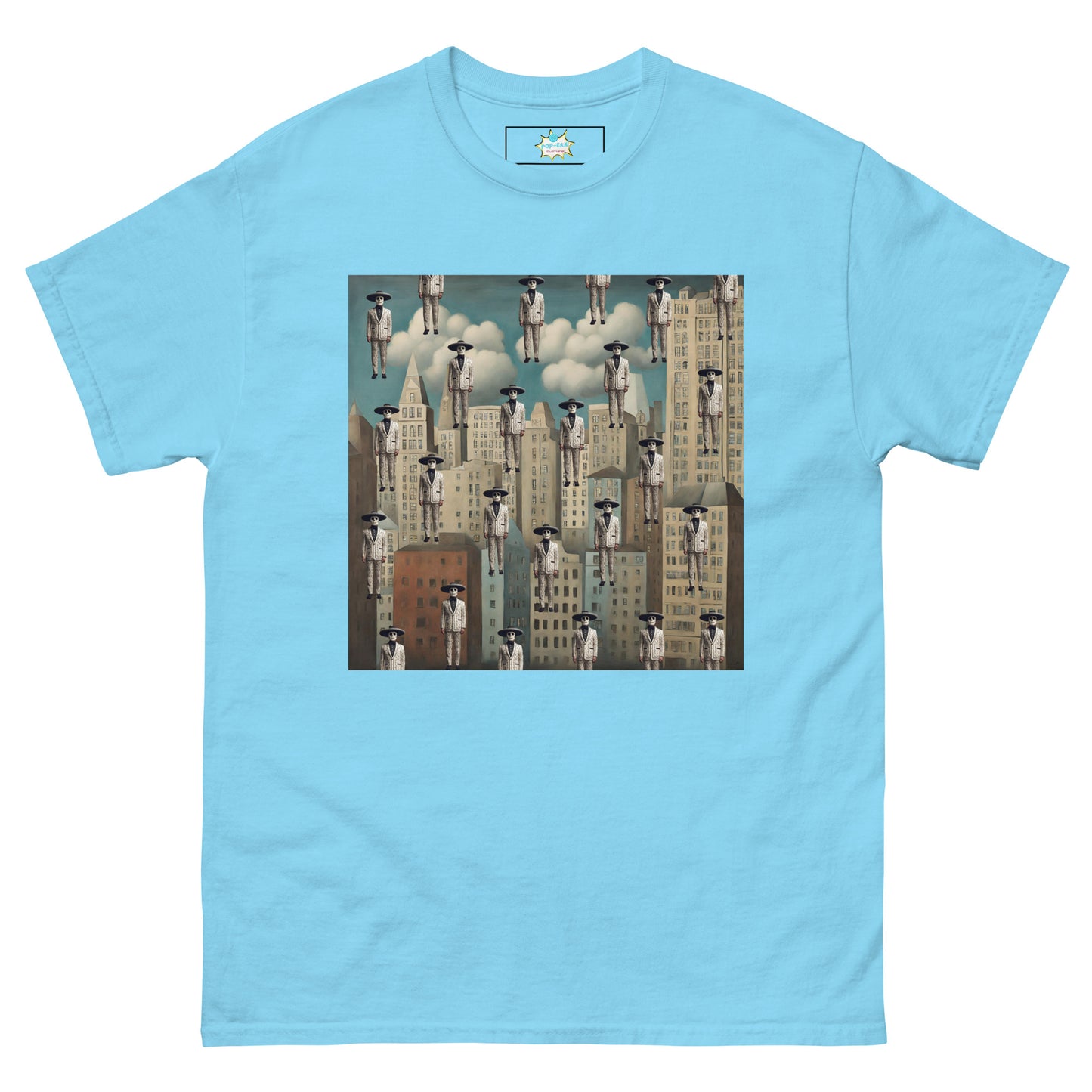 Men's classic tee Mariachi Catrines in Magritte’s Metropolis