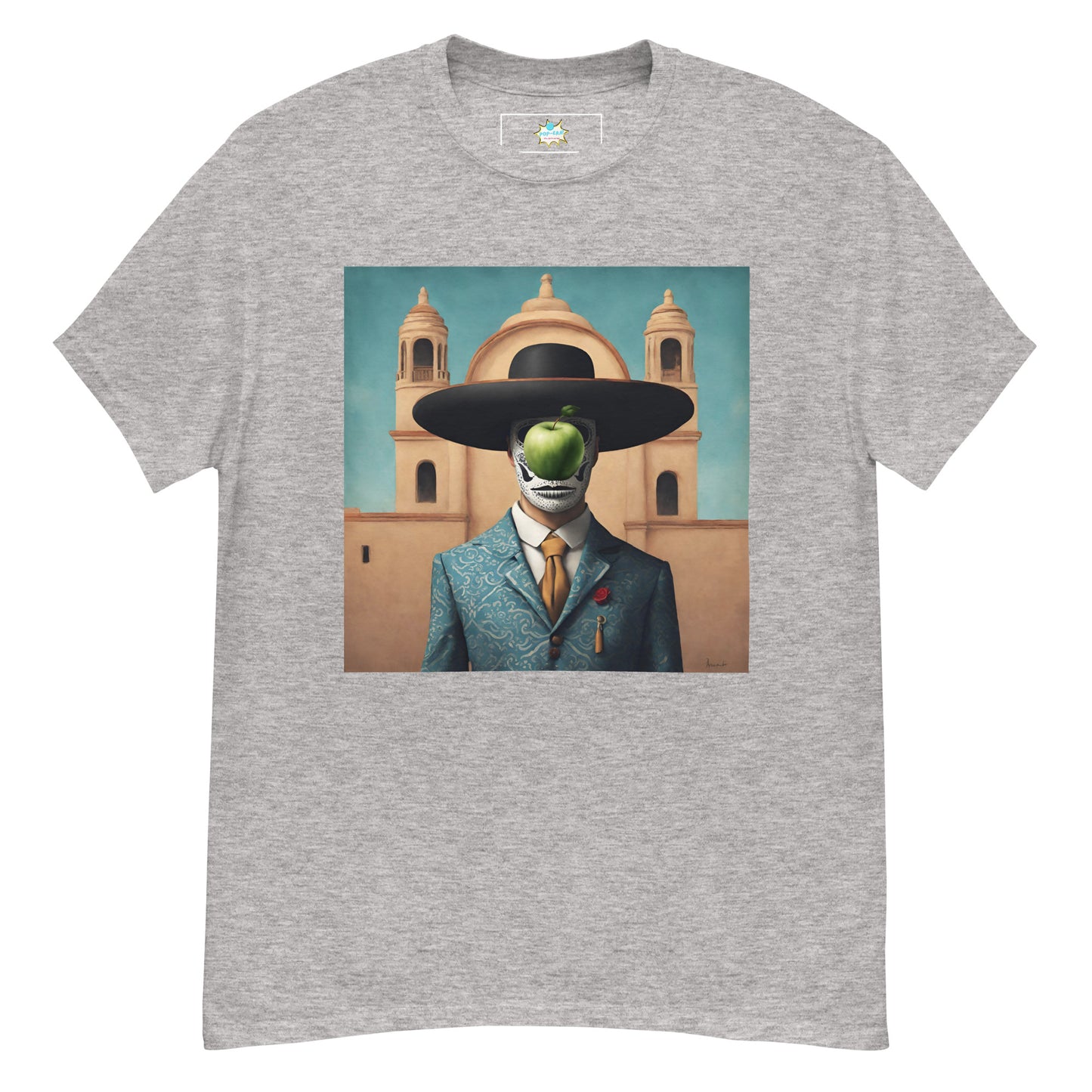 Men's classic tee Catrín Mariachi, Magritte's The son of man