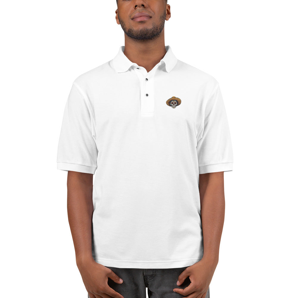 Men's Premium Polo. Vincent Van Gogh's Self-Portrait in Death's Day.