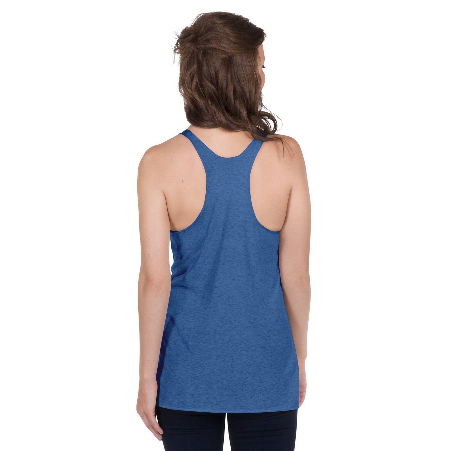 Women's Racerback Tank El angel de la Independencia on a Starry Night